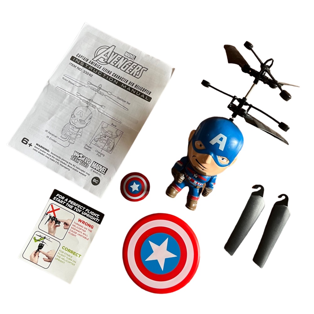 marvel avengers captain america flying character ufo helicoptor item #33242